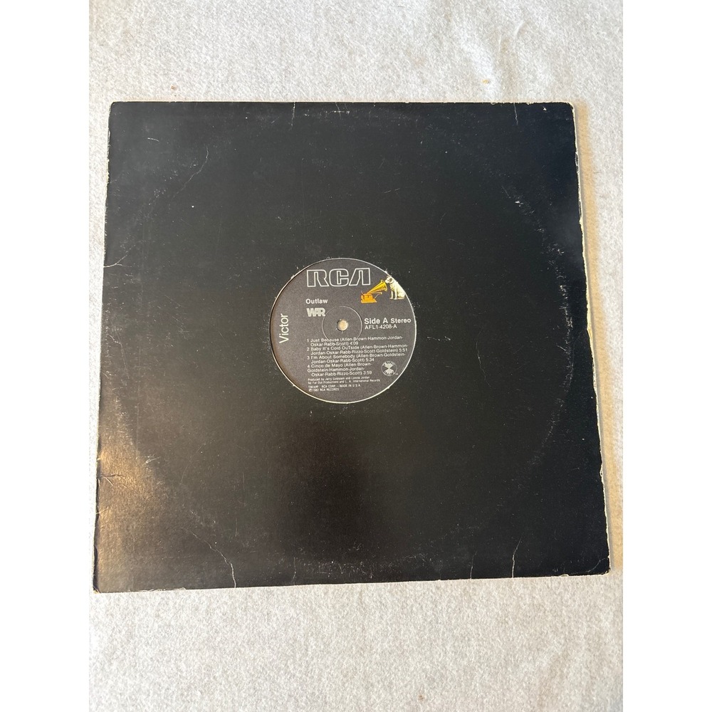 RCA Outlaw War Vinyl LP 12" Black 1982 Good Condition AFL1-4208 Funk Soul Stereo